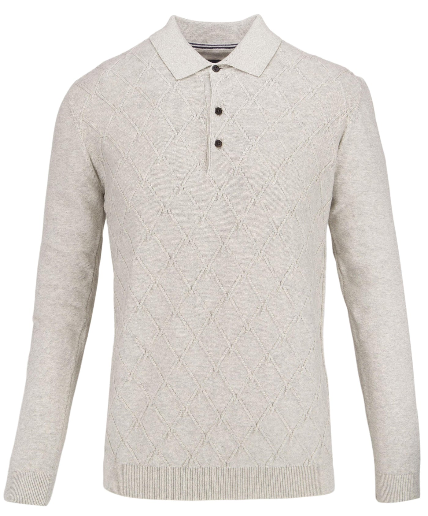 Cross Cable Knit Polo Top