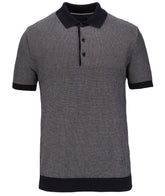 Short Sleeve Knitted 2 Colour Jacquard Polo