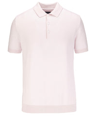 Short Sleeve Knitted 2 Colour Jacquard  Polo