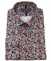 Long Sleeve Black Base Floral Print Shirt