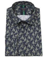Long Sleeve Flower And Stem Print Shirt