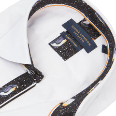 Long Sleeve Penguin Contrast Shirt