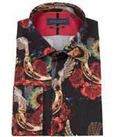 Long Sleeve Serpent Print Shirt