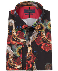 Long Sleeve Serpent Print Shirt