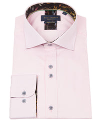 Long Sleeve Double Button Leaf Collar Shirt
