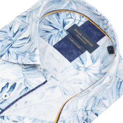 Long Sleeve Floral on Slub Shirt