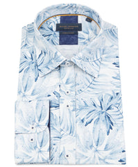 Long Sleeve Floral on Slub Shirt