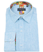 Men's Linen Blend Long Sleeve Shirt