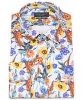 Long Sleeve Garden Print Shirt