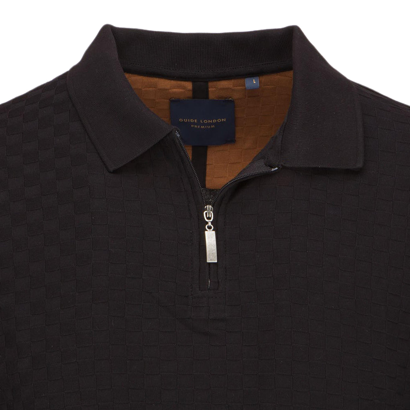 Long Sleeve Zip Knitted Polo