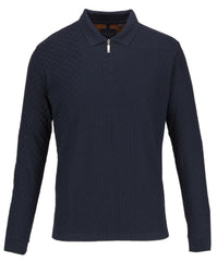 Long Sleeve Zip Knitted Polo