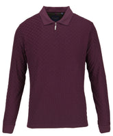 Long Sleeve Zip Knitted Polo