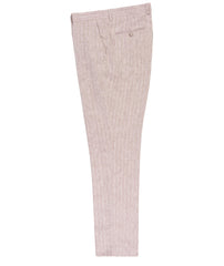 Soft Herringbone Cotton Linen Blend Trouser