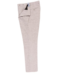 Soft Herringbone Cotton Linen Blend Trouser
