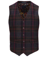 Brushed Tweed Check Waistcoat