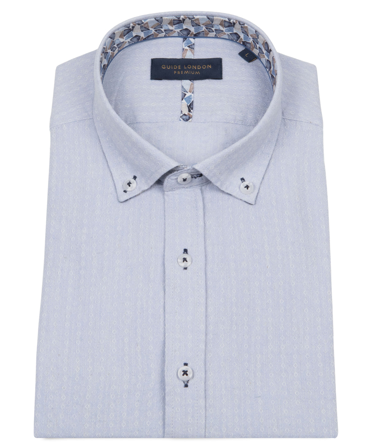 Half Sleeve Cotton-Linen Blend Shirt