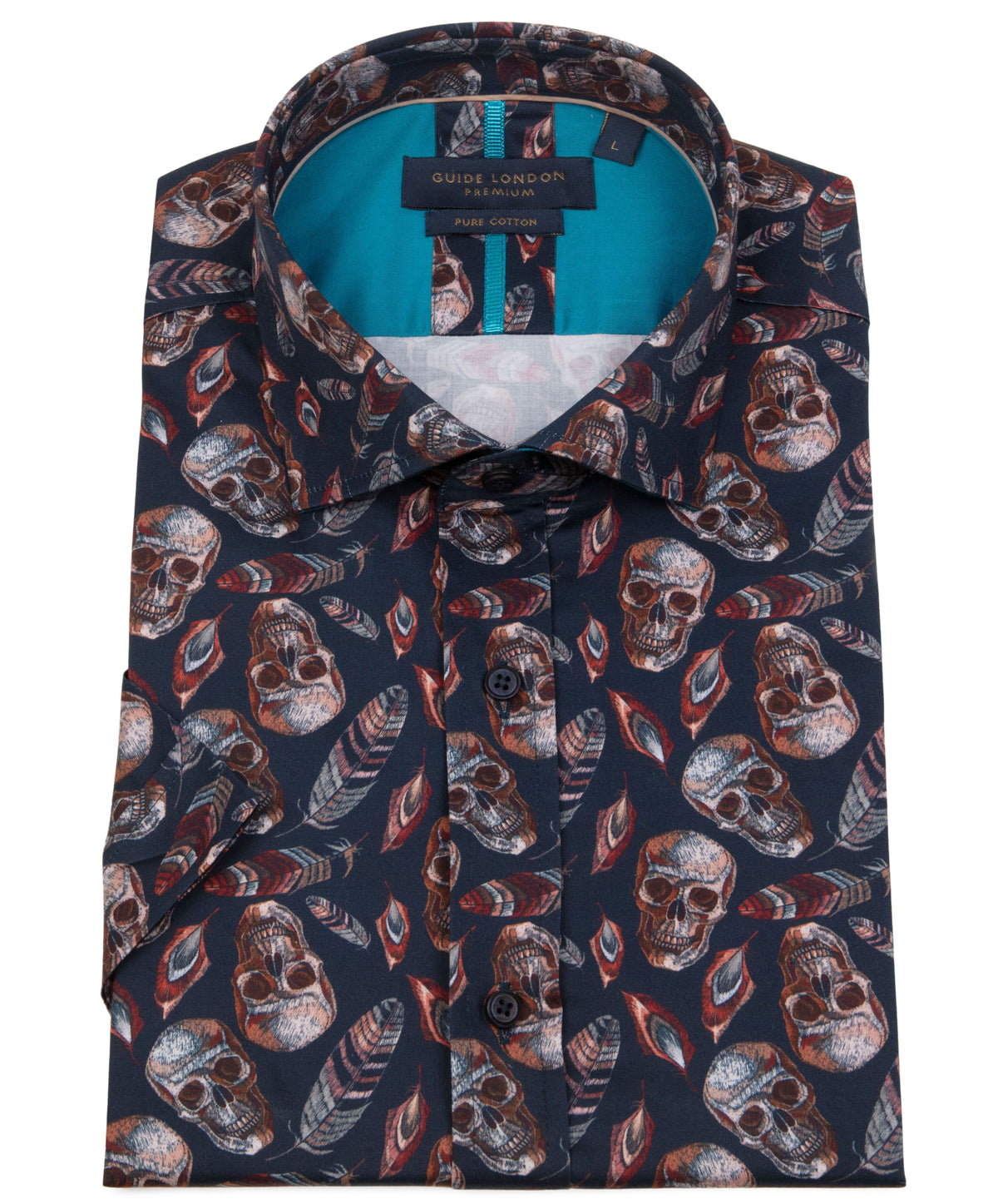 Men's Short Sleeve Skull Shirt