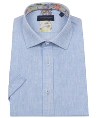 Linen Blend Short Sleeve Shirt