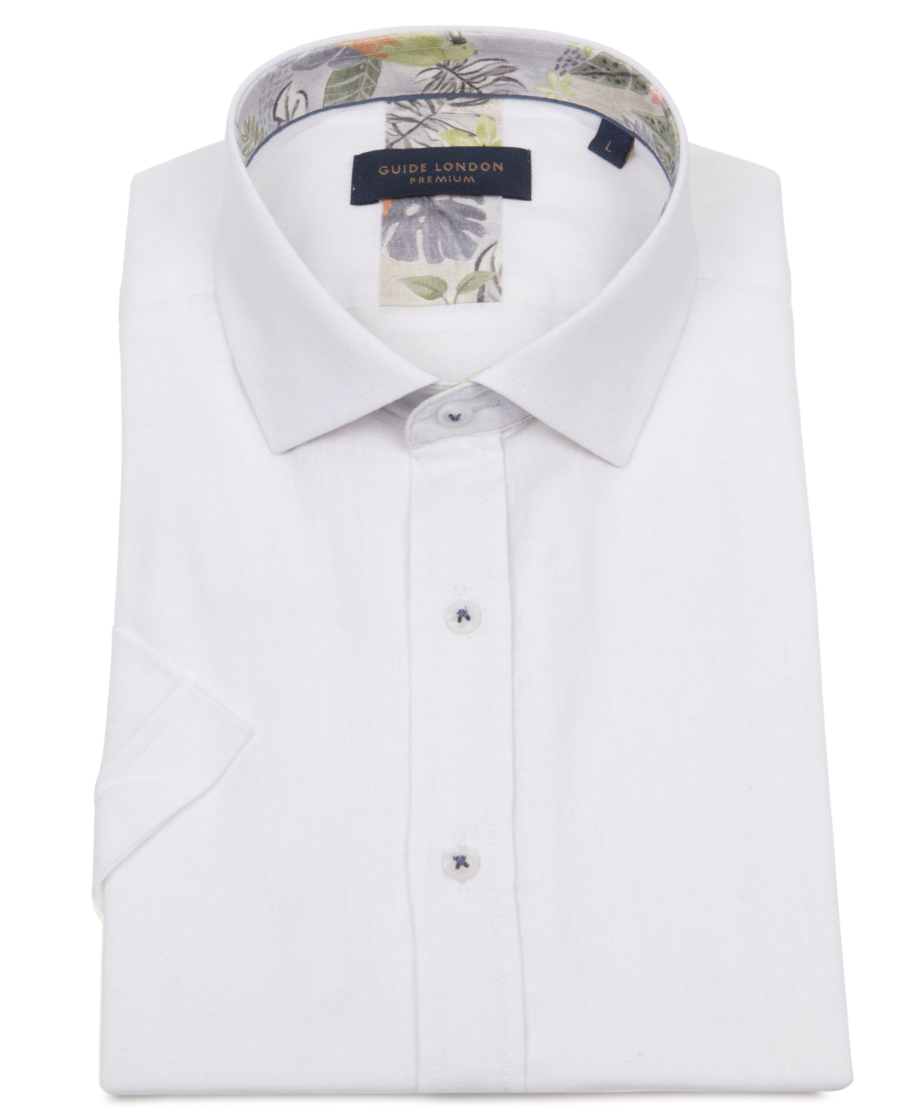 Linen Blend Short Sleeve Shirt