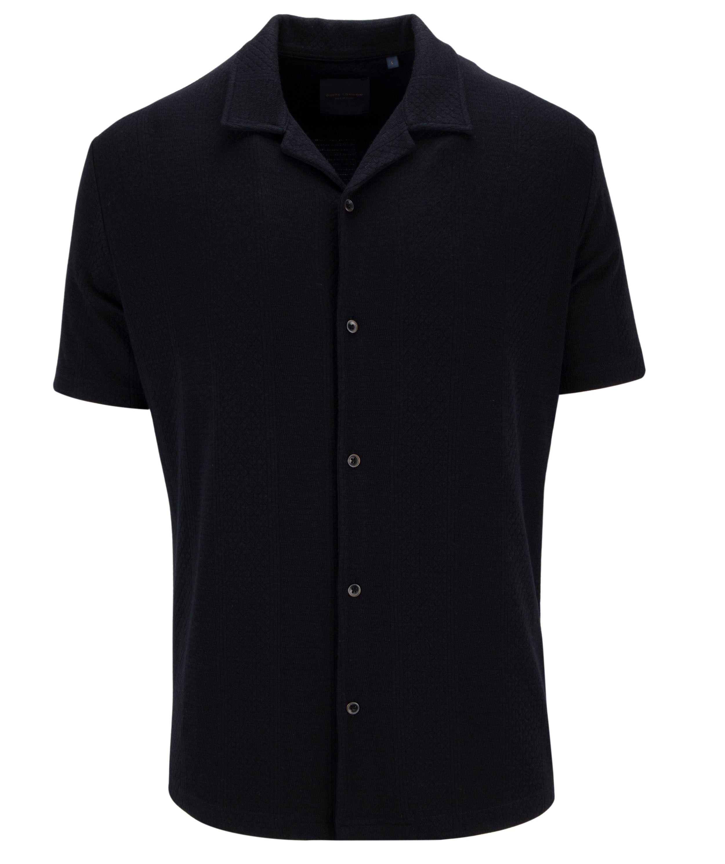 Button Through Revere Collar Jersey Shirt