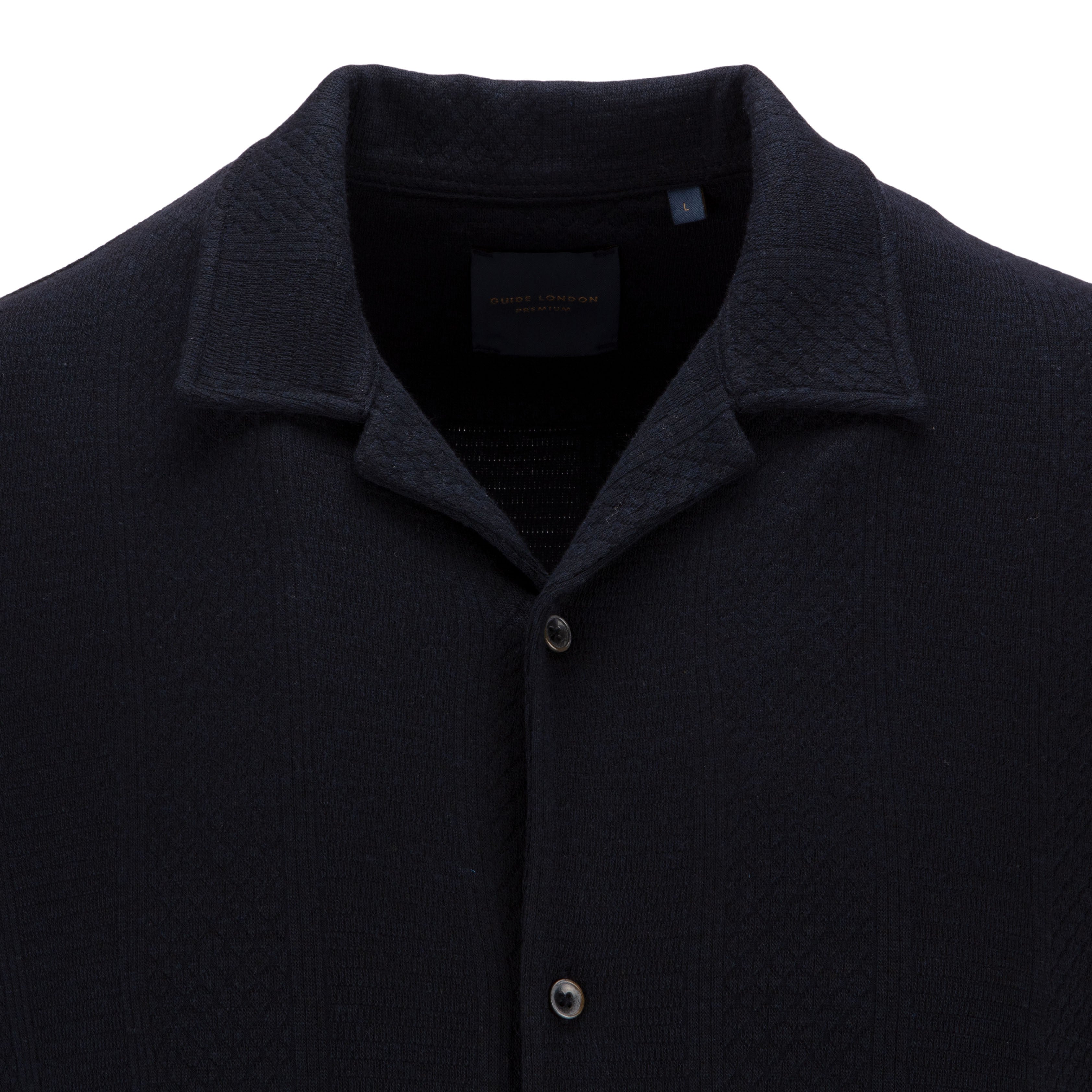 Button Through Revere Collar Jersey Shirt