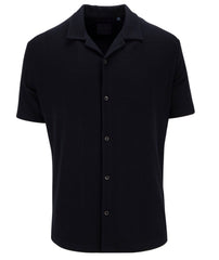 Button Through Revere Collar Jersey Shirt