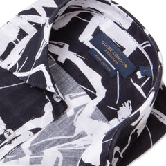 Pure Cotton Short Sleeve Linen Look Shirt