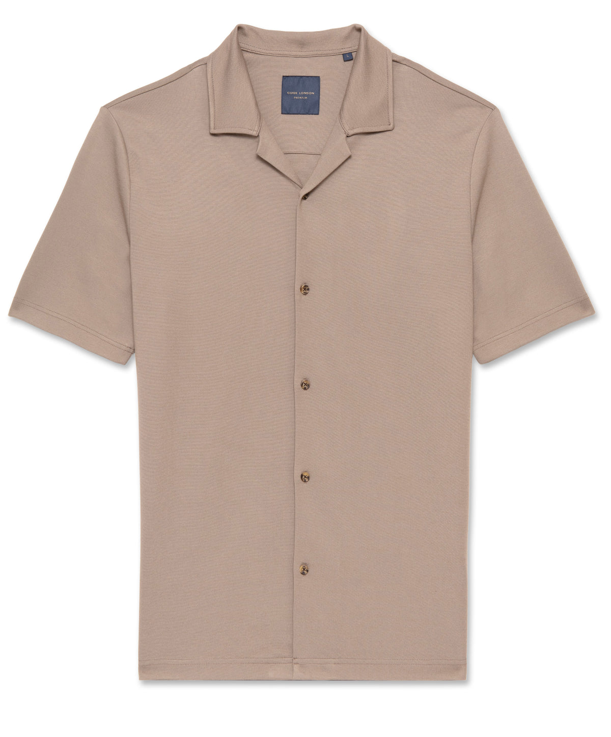 Heavy Knitted Revere Collar Jersey Shirt