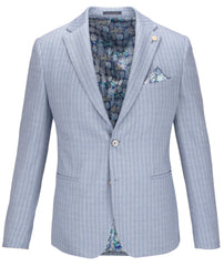 Light Blue Herringbone Jacket