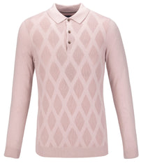 Long Sleeve Diamond Knit Polo