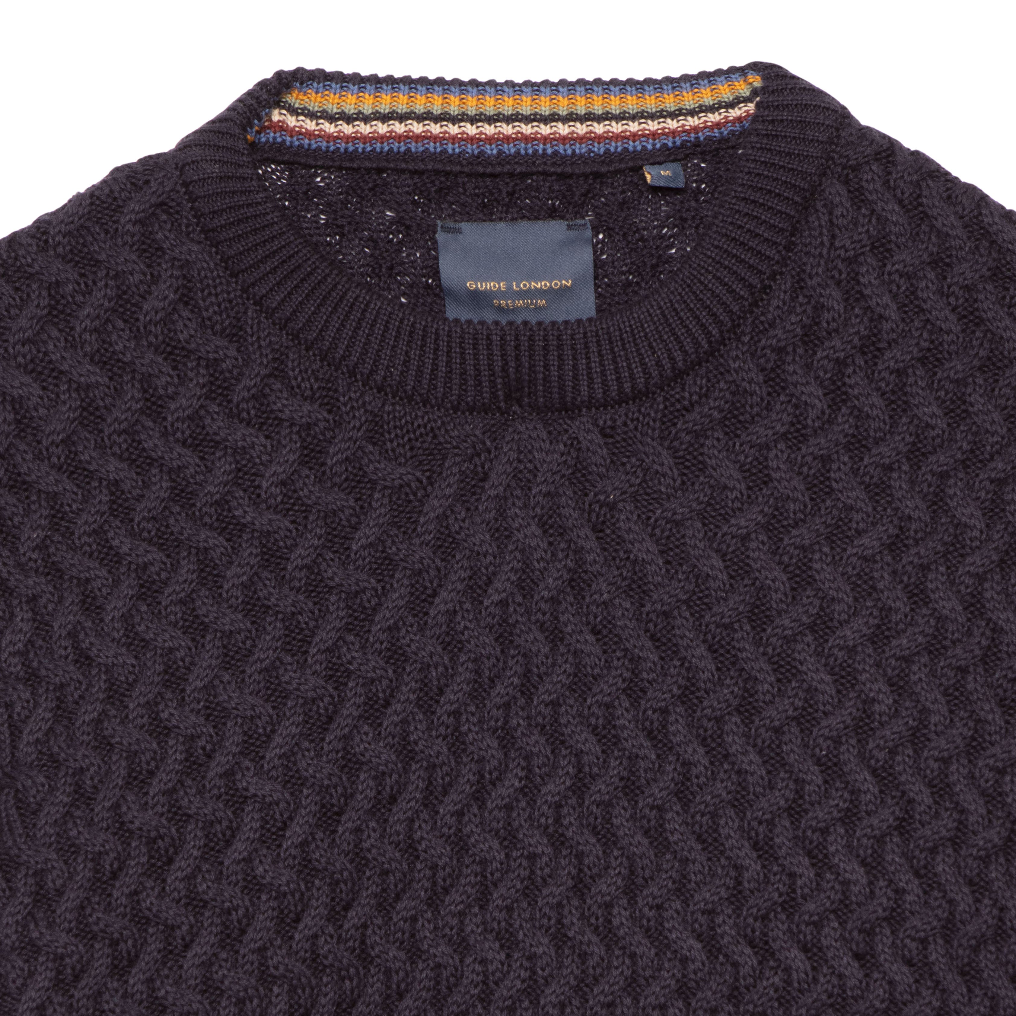 Men's Basket Weave Crew Neck Top