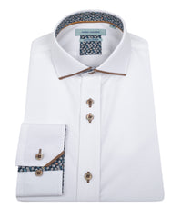 White shirt with contrast details