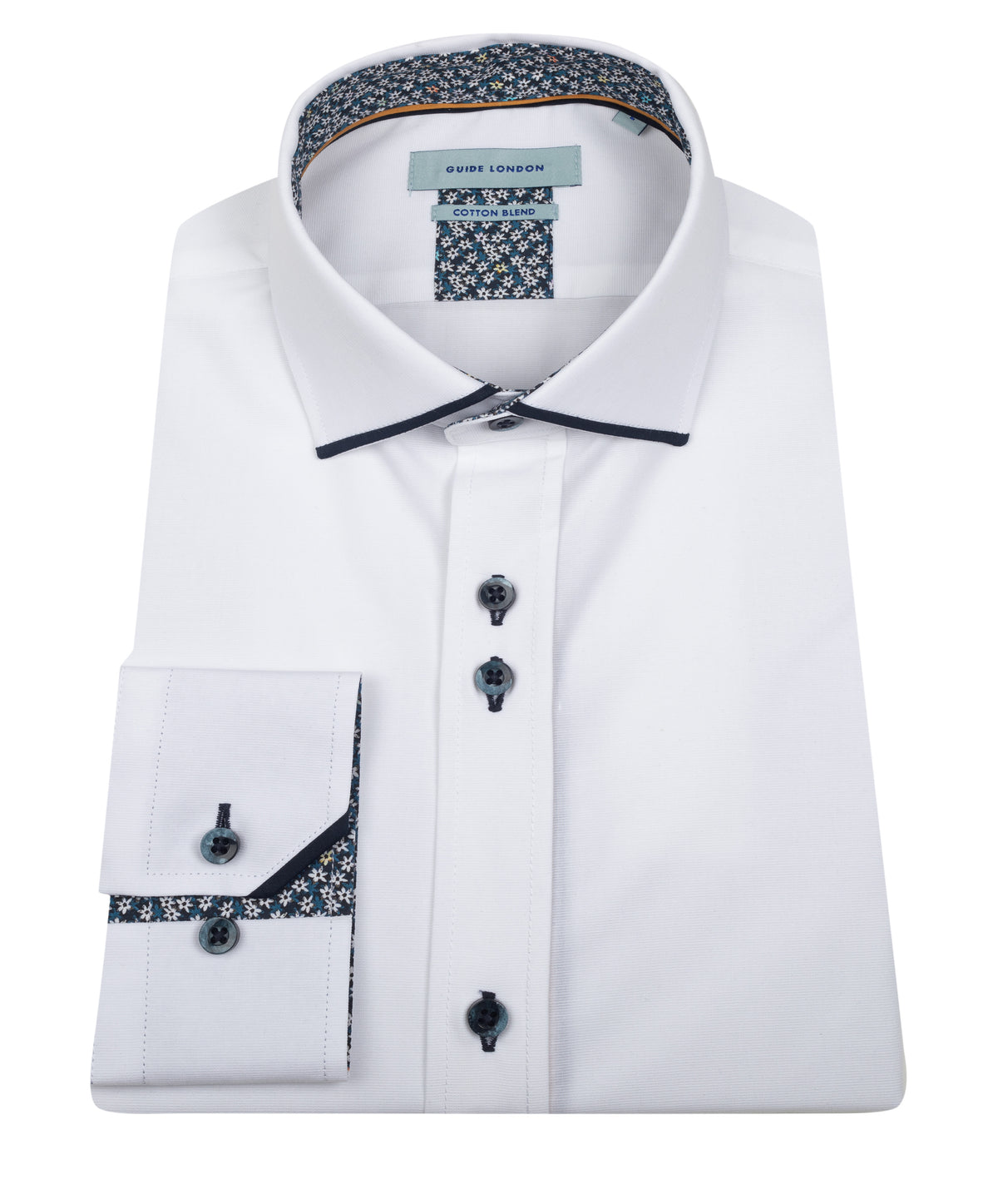 White shirt with contrast details