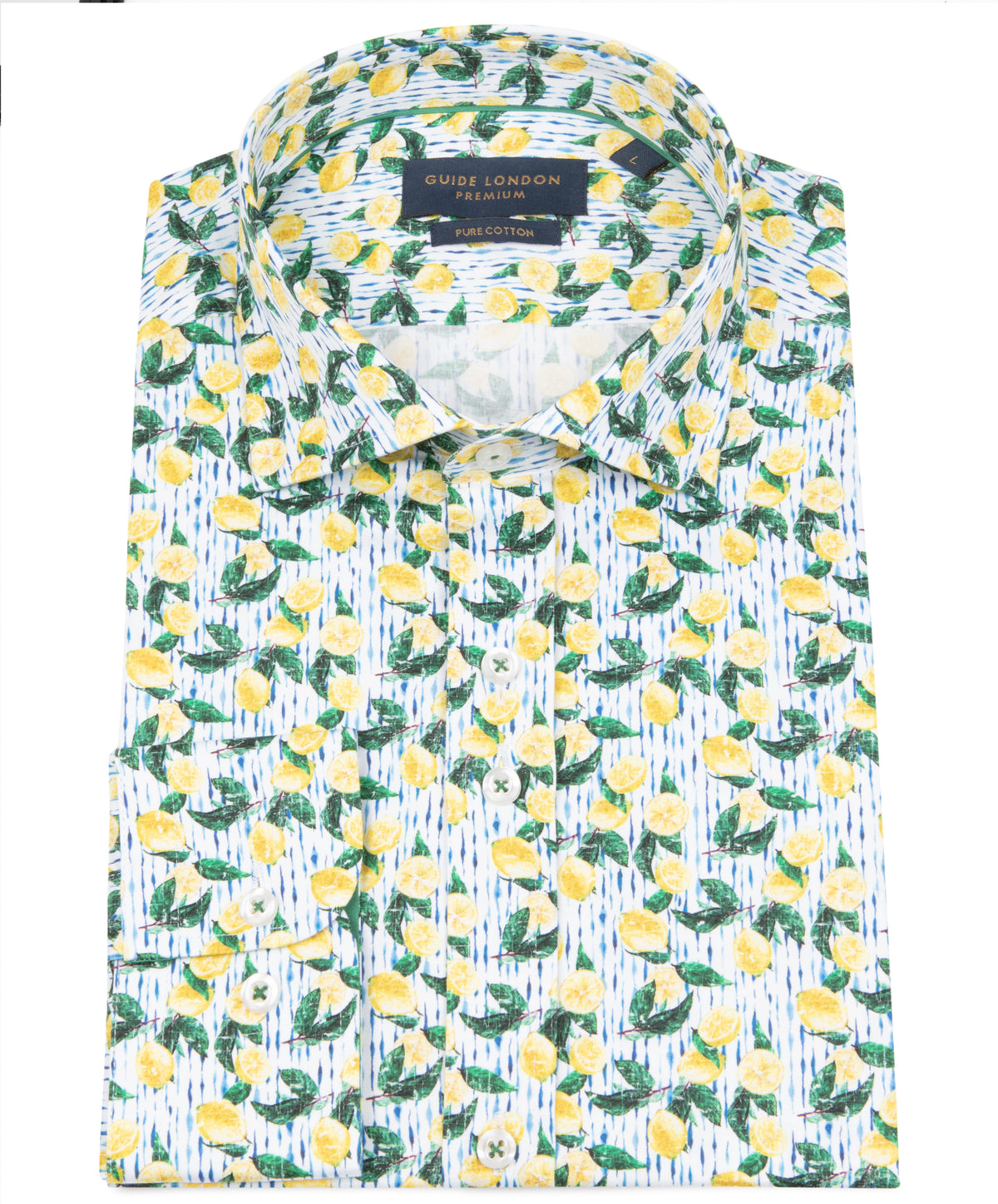 Men's Lemon Print Long Sleeve Shirt