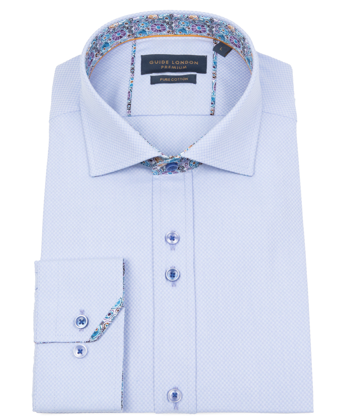 Men's 100% Cotton Blue Shirt