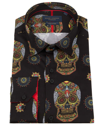 Colourful Skull Long Sleeve Shirt
