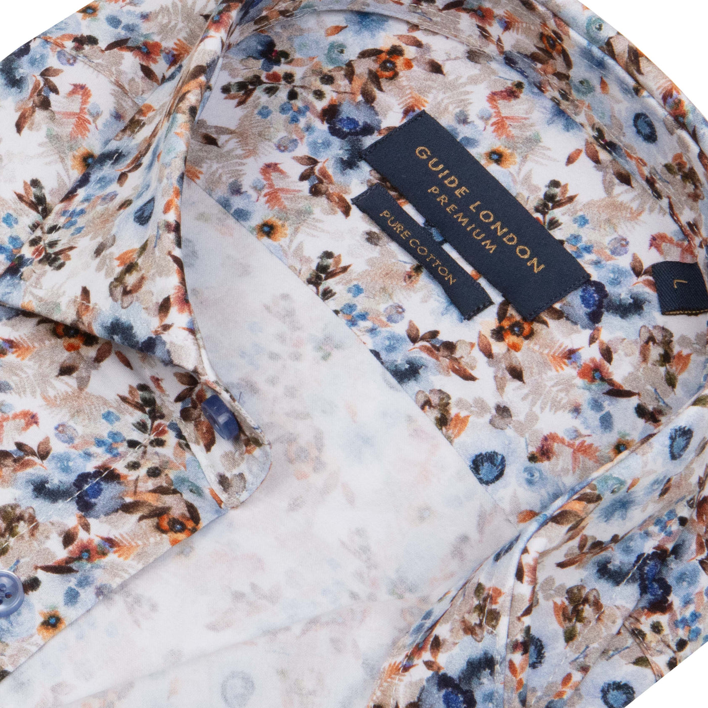 Premium Cotton Men's Floral Pattern Shirt