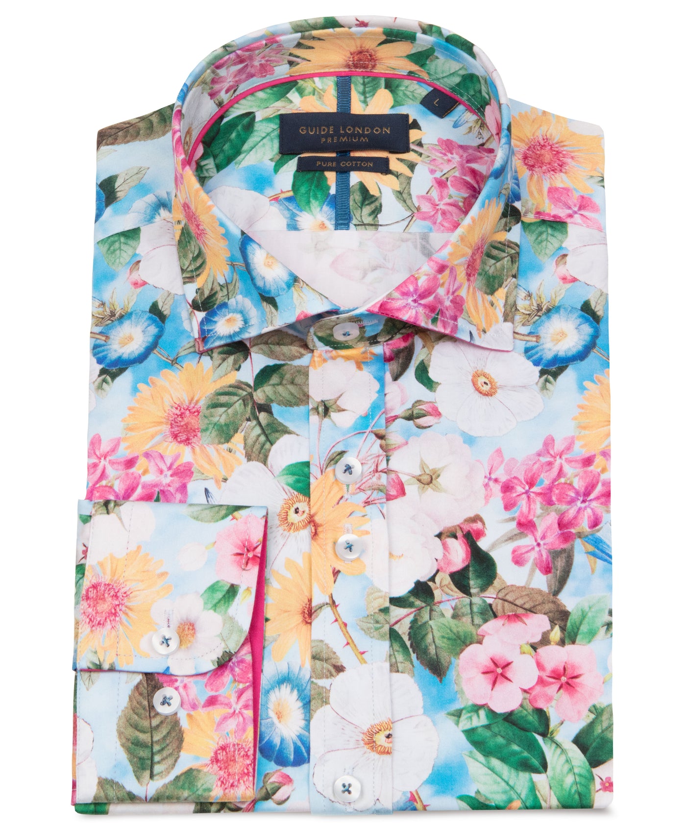 Vibrant Flower Print Cotton Shirt