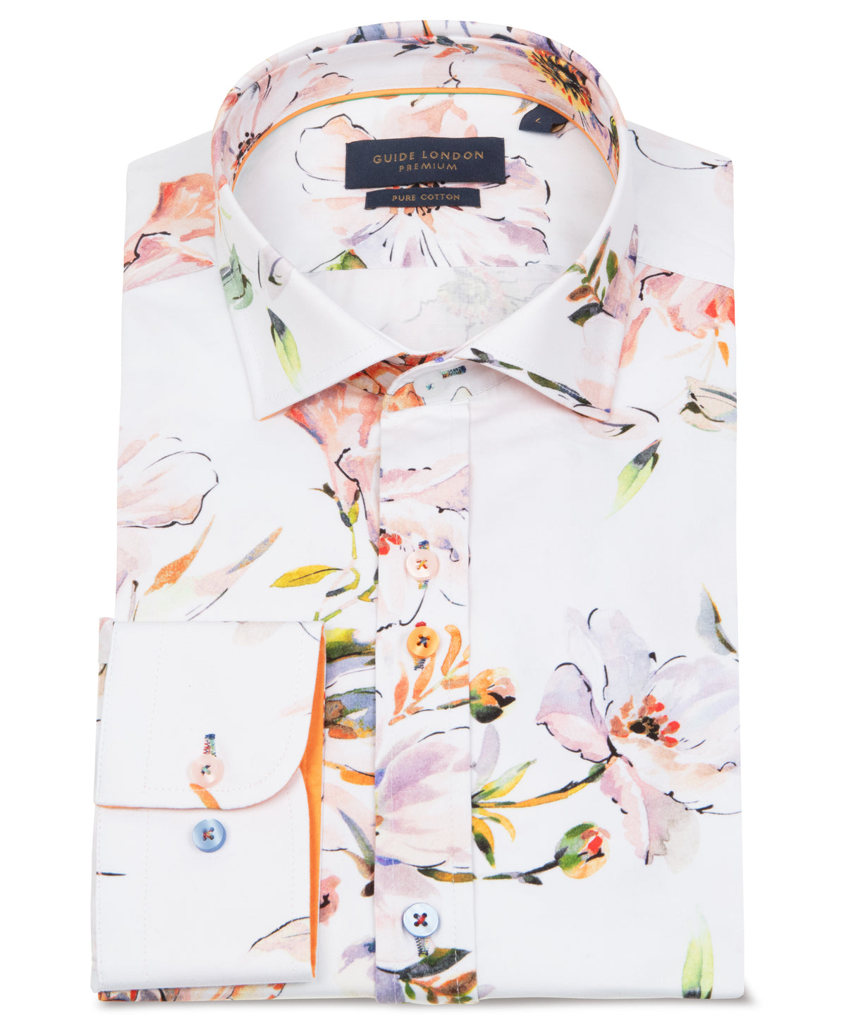 Men's Long Sleeve Floral Print Shirt