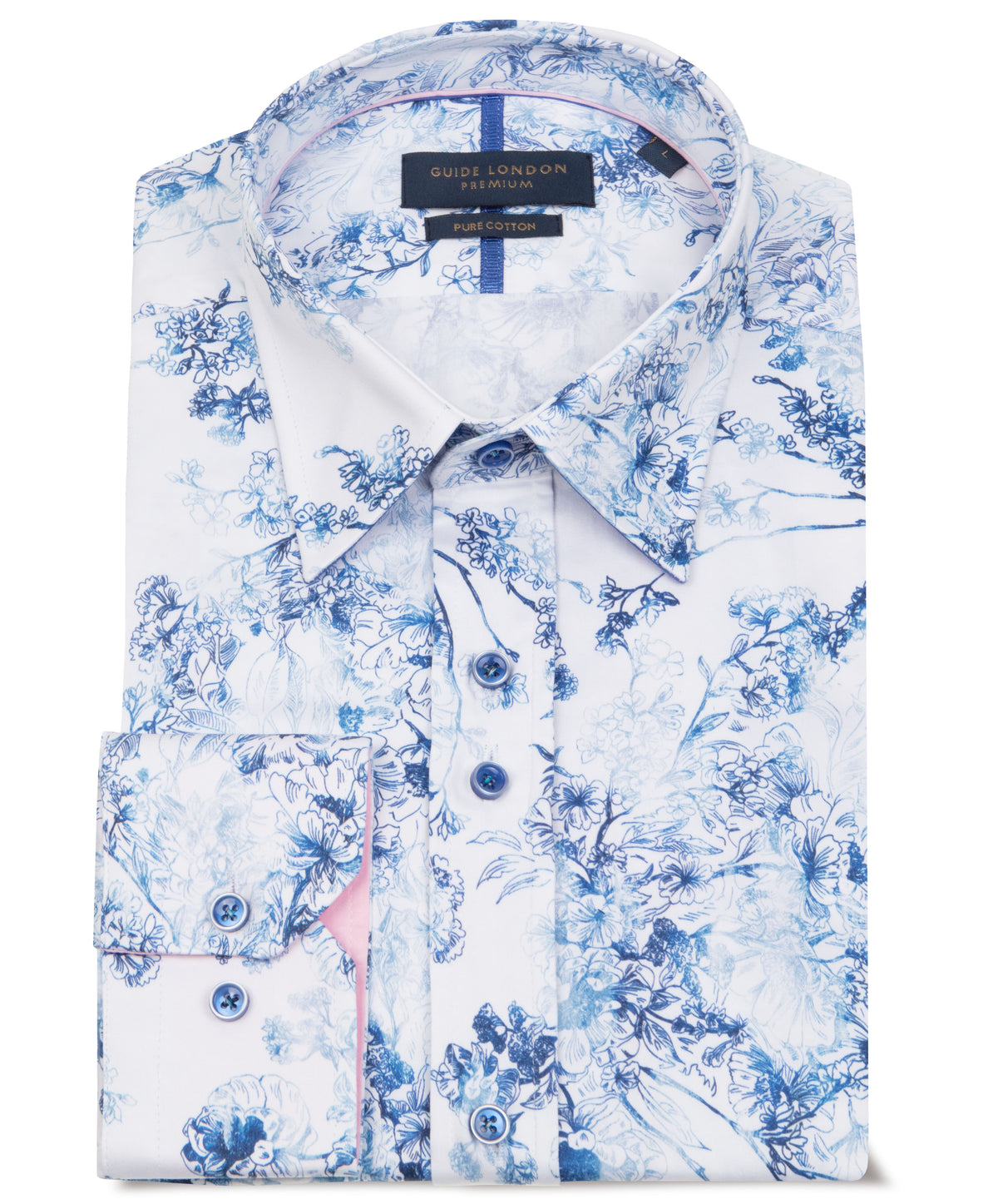 Men's Stencil Floral Design Shirt