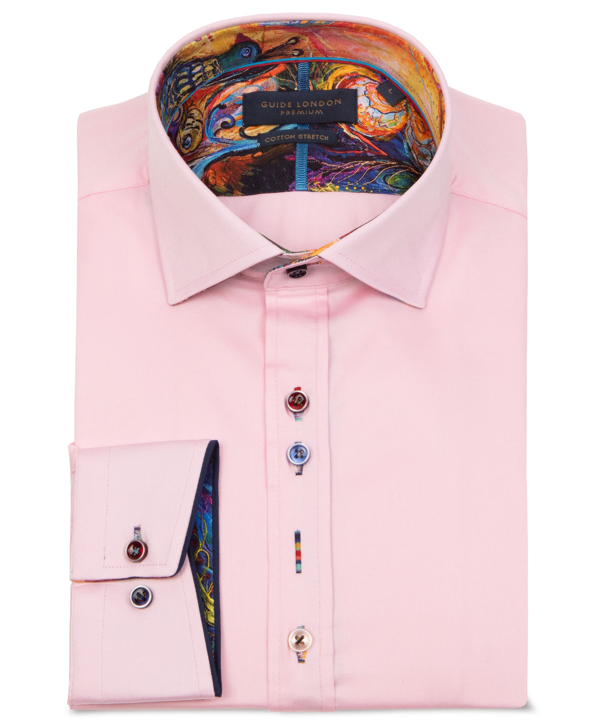 Men's Cotton Blend Shirt with Bold Floral Accents