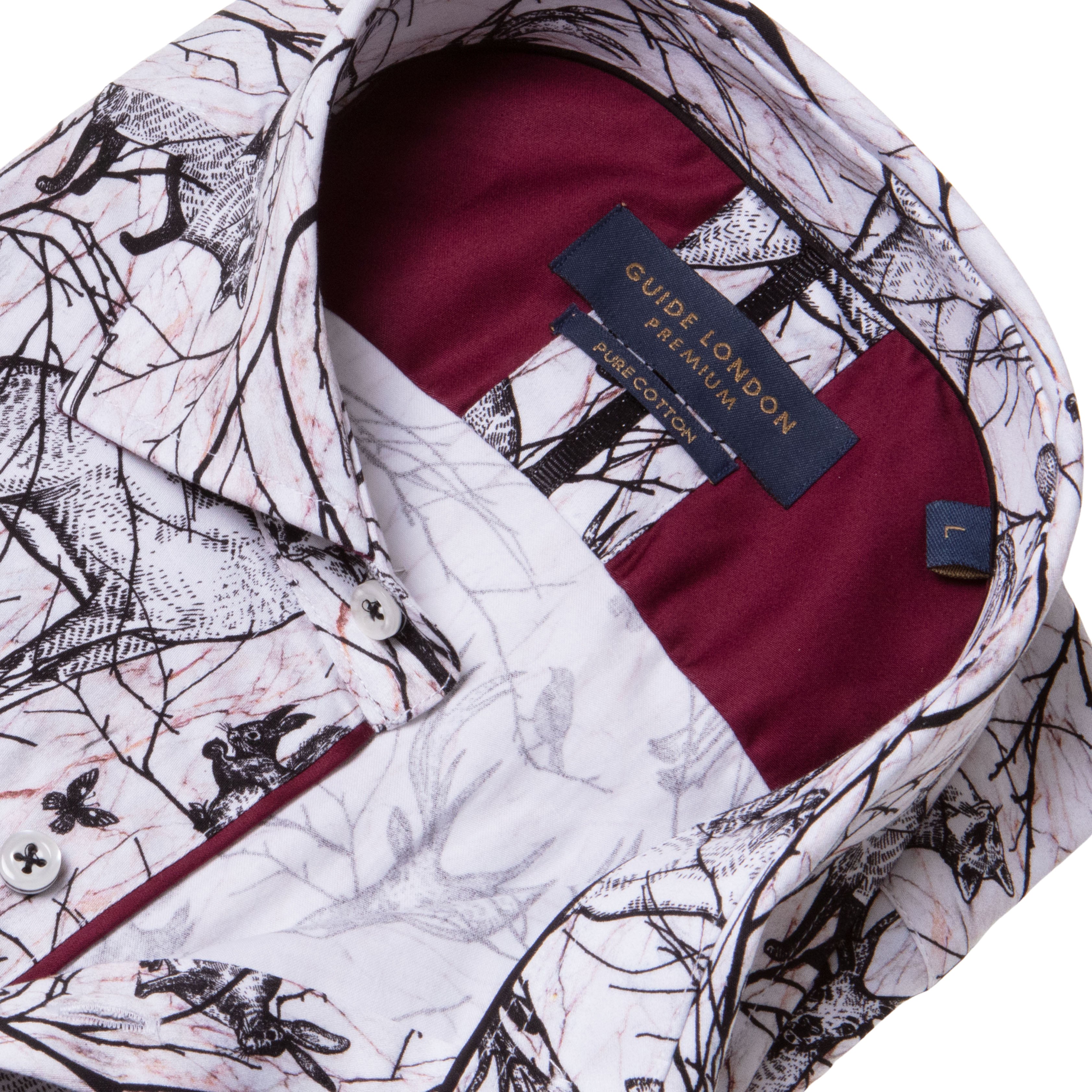 Woodland Fox and Deer Long Sleeve Cotton Shirt