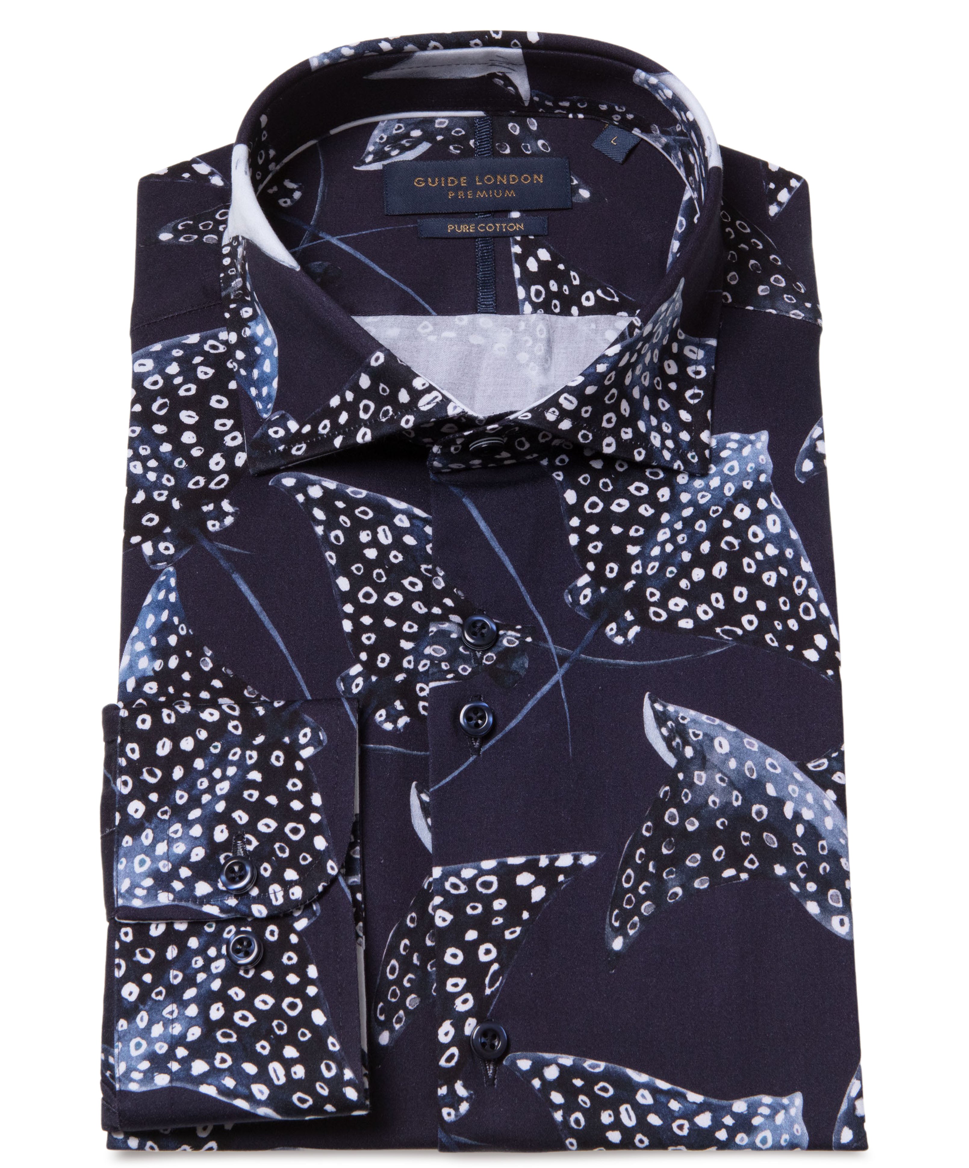 Long Sleeve Shirt with Blue Ray Pattern