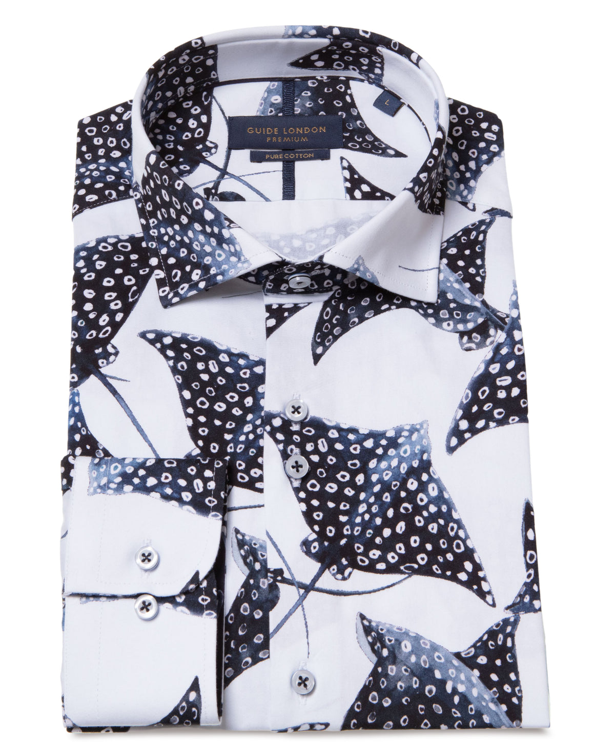 Long Sleeve Shirt with Blue Ray Pattern