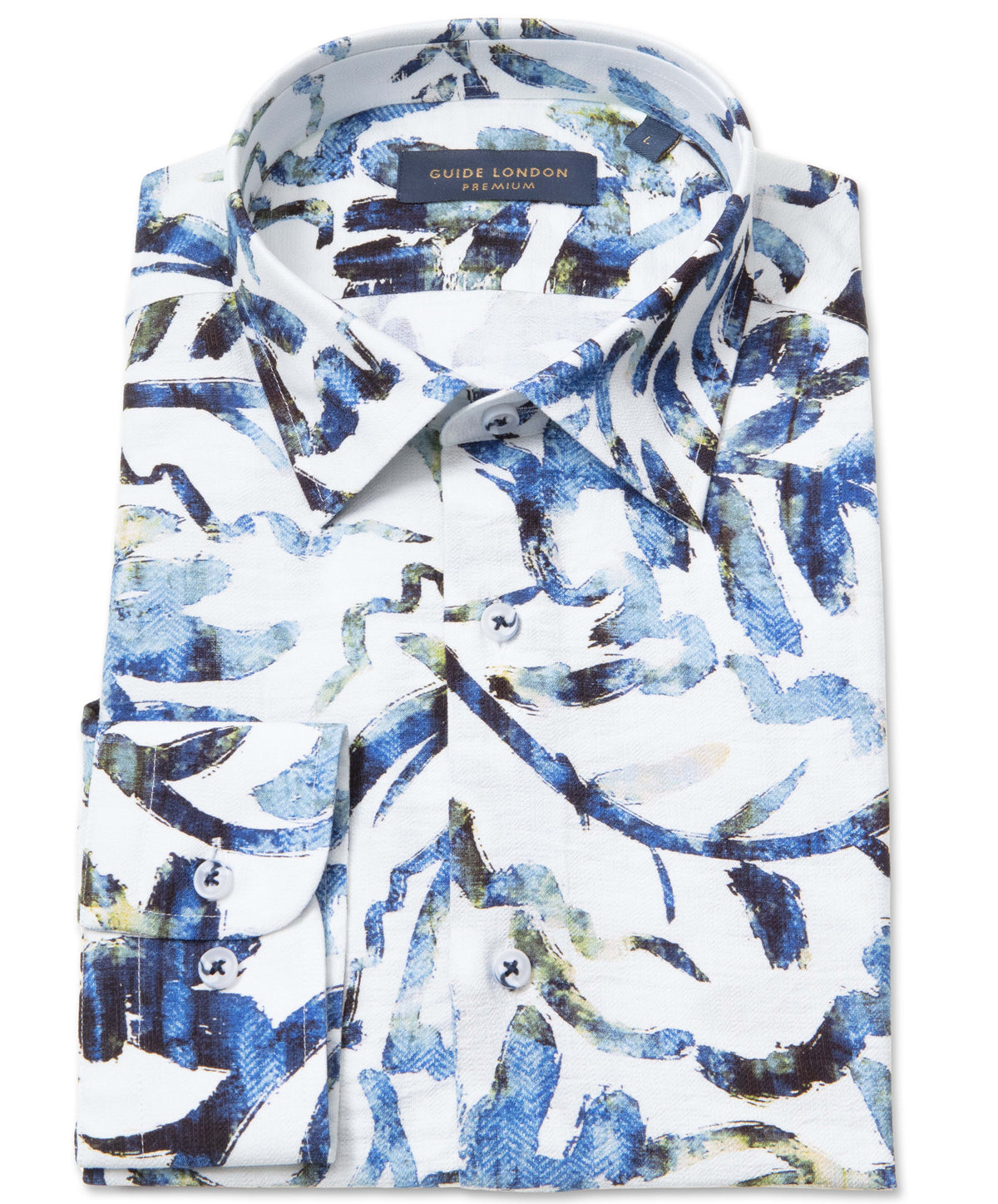 Distorted Print Textured Shirt