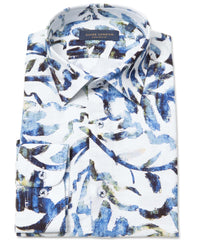 Distorted Print Textured Shirt