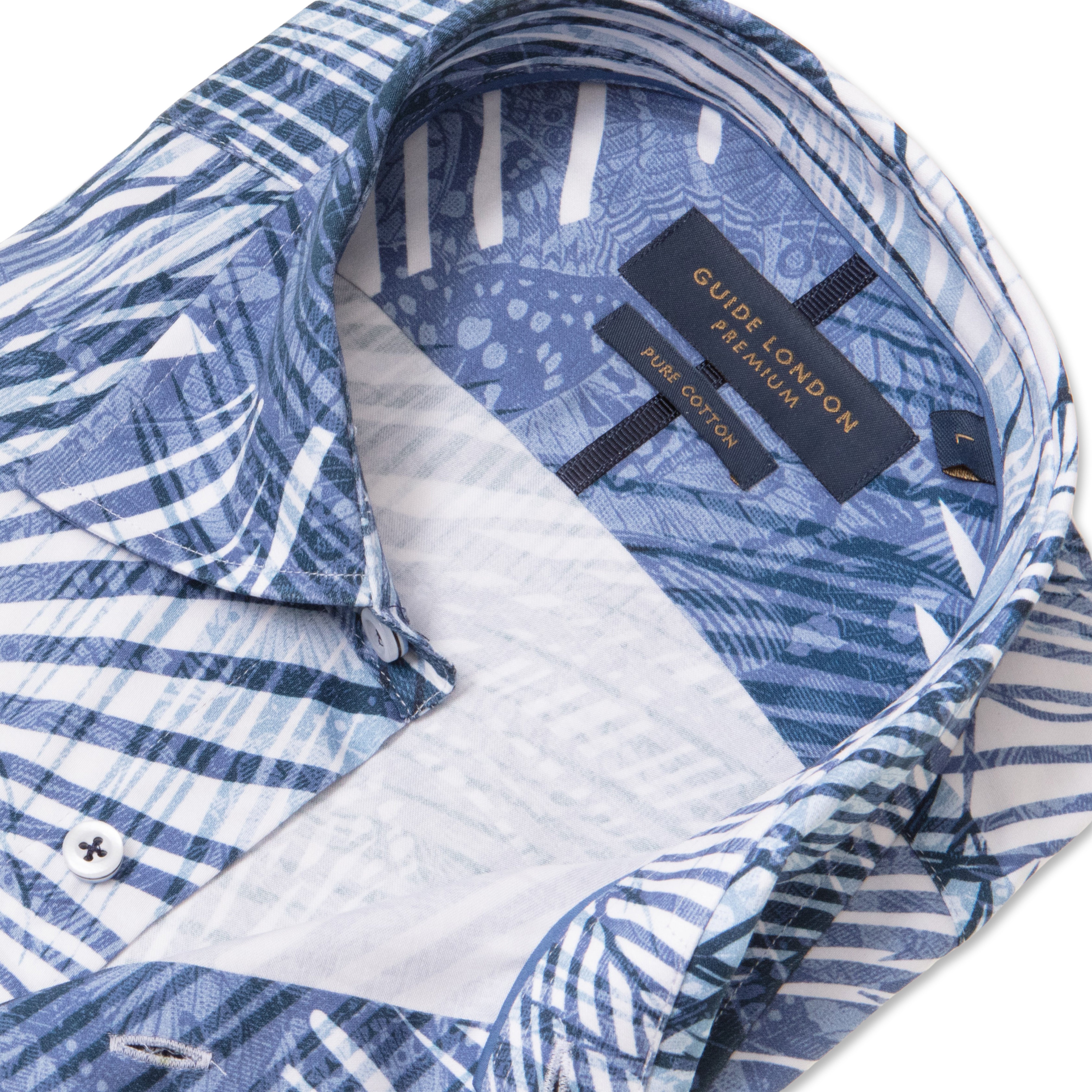 Overlaid Flora and Fauna Print Shirt