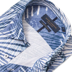 Overlaid Flora and Fauna Print Shirt