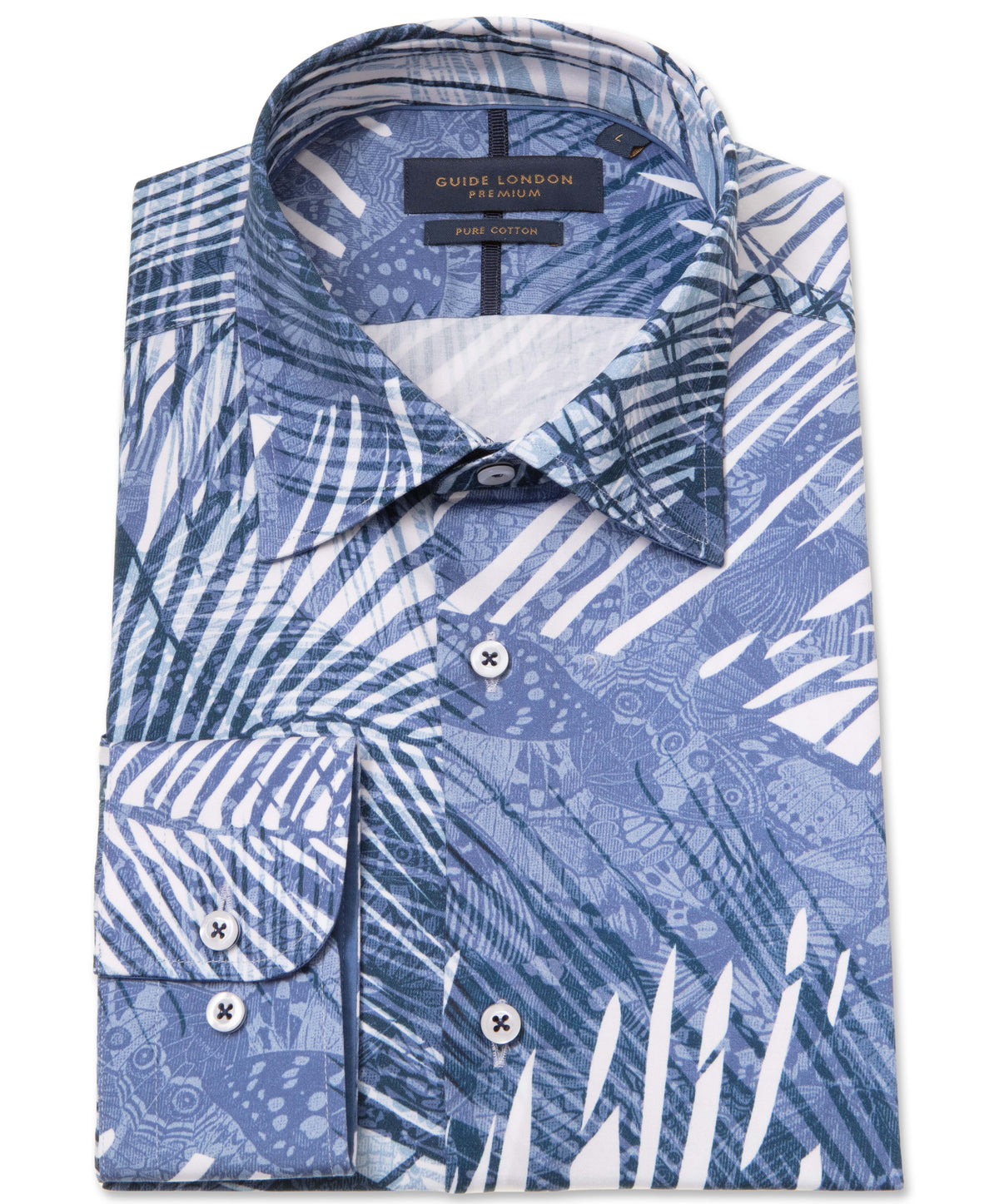 Overlaid Flora and Fauna Print Shirt