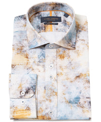 Distressed Abstract Print Shirt